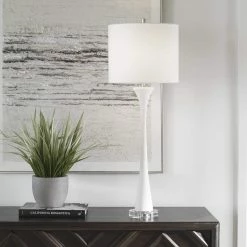 UTTERMOST FOUNTAIN WHITE MARBLE TABLE LAMP Lighting