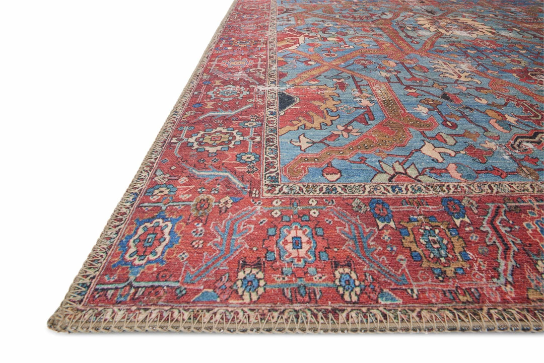 Best Sale π₯ LOLOI FRANCO VINTAGE PRINT RUG: BLUE, RED π 6 LOLOI FRANCO VINTAGE PRINT RUG: BLUE, RED