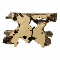 PHILLIPS COLLECTION FREEFORM SLICE CONSOLE: GOLD Furniture