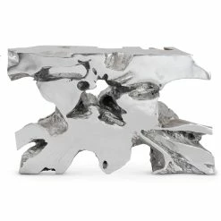 PHILLIPS COLLECTION FREEFORM SLICE CONSOLE: SILVER