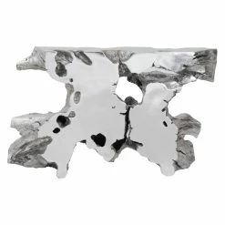 PHILLIPS COLLECTION FREEFORM SLICE CONSOLE: SILVER