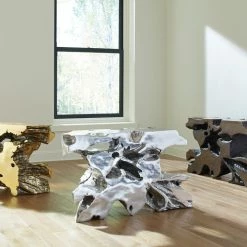 PHILLIPS COLLECTION FREEFORM SLICE CONSOLE: GOLD Furniture