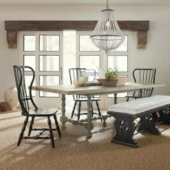 HOOKER FRENCH FARMHOUSE TRESTLE DINING TABLE
