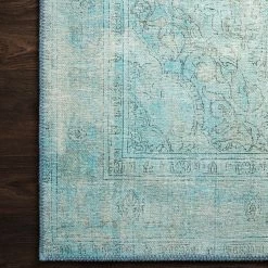 LOLOI FREYA VINTAGE RUG: DISTRESSED TURQUOISE