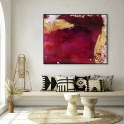 L ART "FUCHSIA SPLASH" CANVAS ART