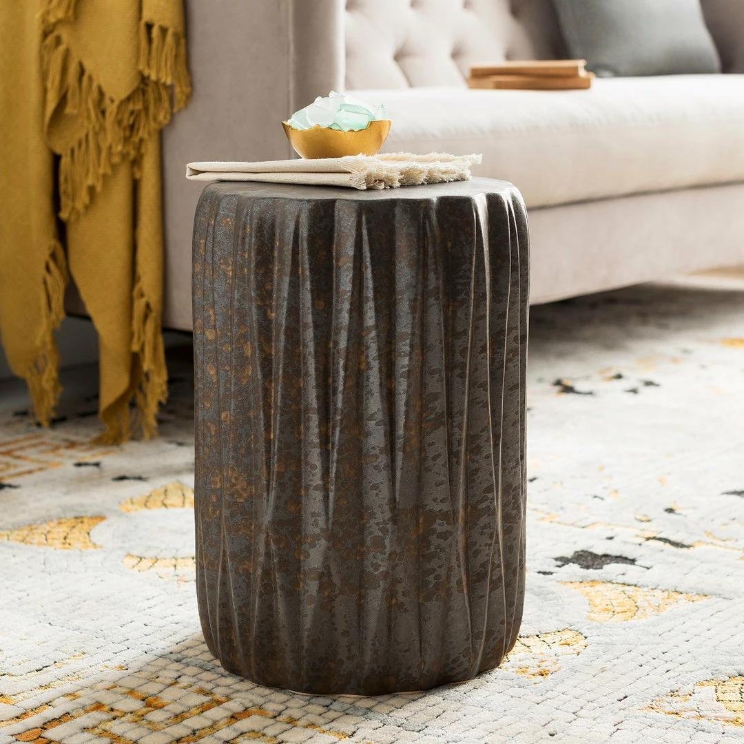 Best deal β€οΈ SURYA GARDEN GROOVE CERAMIC STOOL: OXIDIZED COPPER π 2 SURYA GARDEN GROOVE CERAMIC STOOL: OXIDIZED COPPER