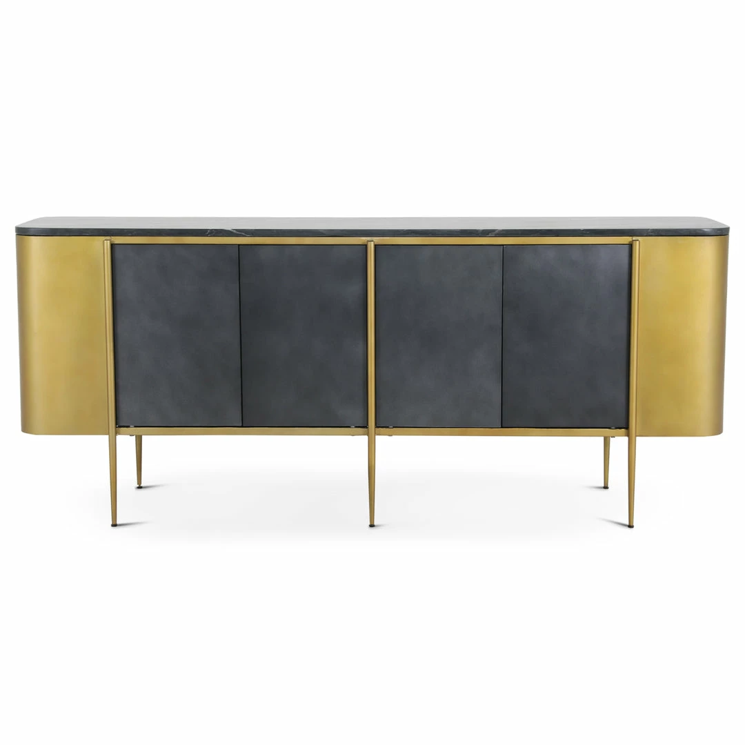 Budget 🛒 MOES Living Room GATSBY BLACK MARBLE TOP SIDEBOARD 👏 1 MOES Living Room GATSBY BLACK MARBLE TOP SIDEBOARD