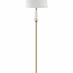 SURYA GEMMA FLOOR LAMP: ANTIQUE BRASS