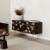MOES GEOMETRIC BRASS + MANGO WOOD SIDEBOARD