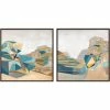 L ART Wall Art "GEOMETRIC LANDSCAPE" CANVAS ART DIPTYCH
