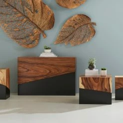 PHILLIPS COLLECTION GEOMETRY NATURAL CONSOLE TABLE