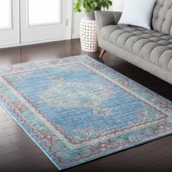 SURYA MADELYN RUG: BLUE, MULTI
