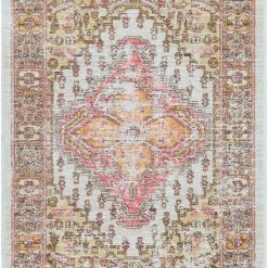 SURYA BRIA RUG: CORAL, YELLOW
