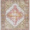 SURYA BRIA RUG: CORAL, YELLOW
