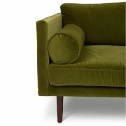 URBIA GIA OLIVE GREEN VELVET SOFA