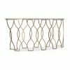 HOOKER GILDED DEMILUNE ONYX TOP CONSOLE