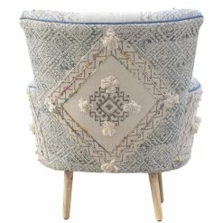 ZUO GOA VINTAGE PRINT ARM CHAIR: DENIM, MULTI Furniture