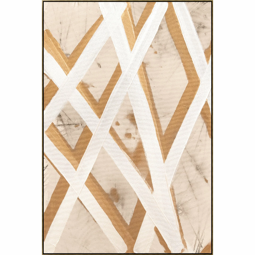 Buy ❤️ L ART "GOLD PATHS I" NATURAL CANVAS HAND PAINTING ✔️ 7 L ART "GOLD PATHS I" NATURAL CANVAS HAND PAINTING