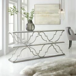 HOOKER GOLDEN GATE GYPSUM STONE CONSOLE TABLE Furniture