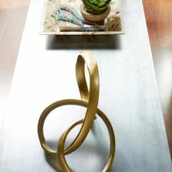 CYAN GOLD INFINITY TABLE SCULPTURE