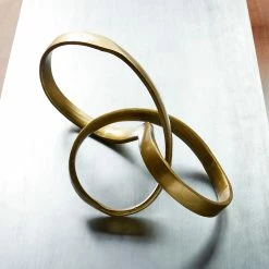 CYAN GOLD INFINITY TABLE SCULPTURE