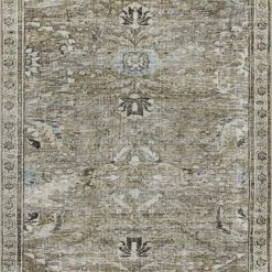 LOLOI GOPESH VINTAGE PRINT FLAT RUG: ANTIQUE MOSS