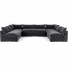 FOUR HANDS Furniture GRANT CHARCOAL VELVET MODULAR SECTIONAL