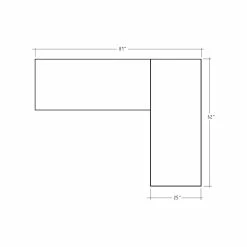 MOES FULTON CORNER DINING BANQUETTE BENCH: GRAY