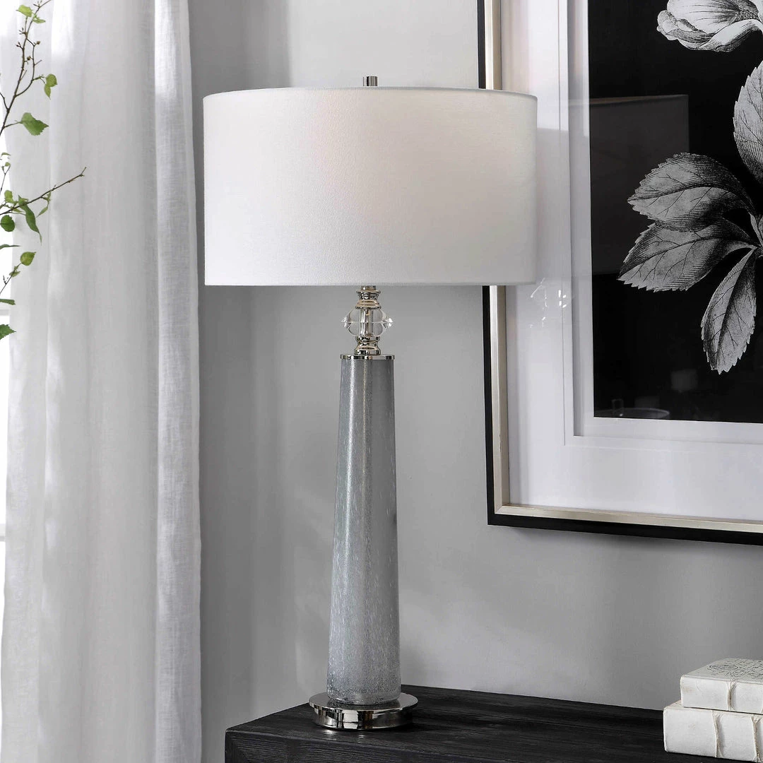 Brand new ๐ฏ UTTERMOST GRAYTON FROSTED GLASS TABLE LAMP Lighting โจ 2 UTTERMOST GRAYTON FROSTED GLASS TABLE LAMP Lighting