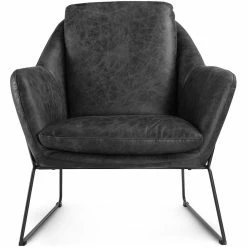 MOES Living Room GREER VINTAGE LEATHER CLUB CHAIR