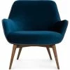 NUEVO Living Room GRETCHEN ARM CHAIR: MIDNIGHT BLUE VELVET