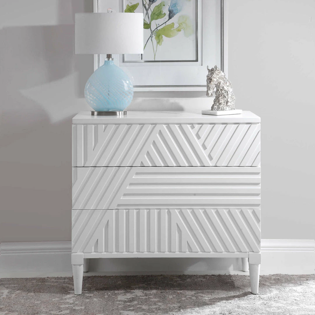Best deal π UTTERMOST GROOVY GEOMETRIC STRIPES CHEST: WHITE π 3 UTTERMOST GROOVY GEOMETRIC STRIPES CHEST: WHITE