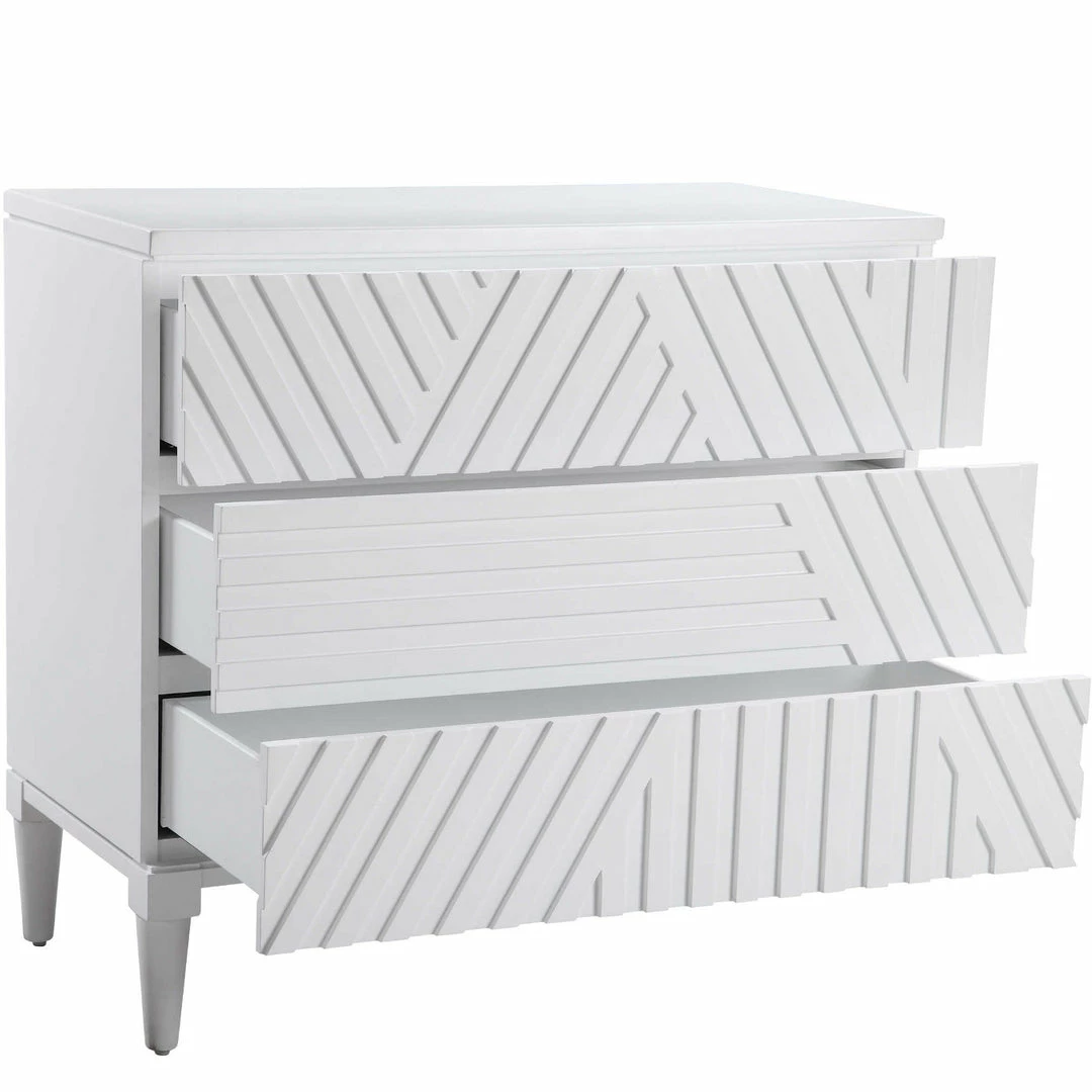 Best deal π UTTERMOST GROOVY GEOMETRIC STRIPES CHEST: WHITE π 5 UTTERMOST GROOVY GEOMETRIC STRIPES CHEST: WHITE