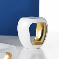 PHILLIPS COLLECTION GROTTO SIDE TABLE: GOLD LEAF