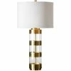UTTERMOST GUNNER BRASS + ACRYLIC STRIPED LAMP
