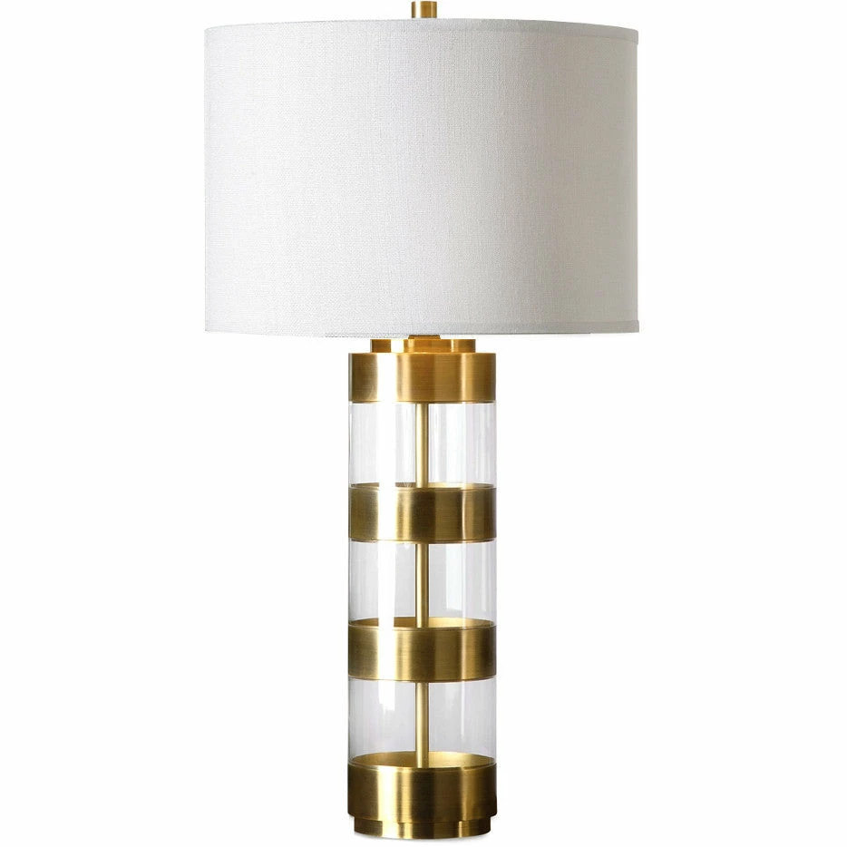 Deals ⭐ UTTERMOST GUNNER BRASS + ACRYLIC STRIPED LAMP 🌟 1 UTTERMOST GUNNER BRASS + ACRYLIC STRIPED LAMP