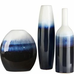 SURYA INK DIPPED CERAMIC VASES | SET OF 3 Accessories