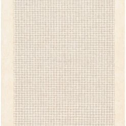 SURYA HAND TUFTED WOOL BORDER RUG: CREAM