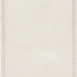 SURYA HAND TUFTED WOOL BORDER RUG: SILVER BIRCH