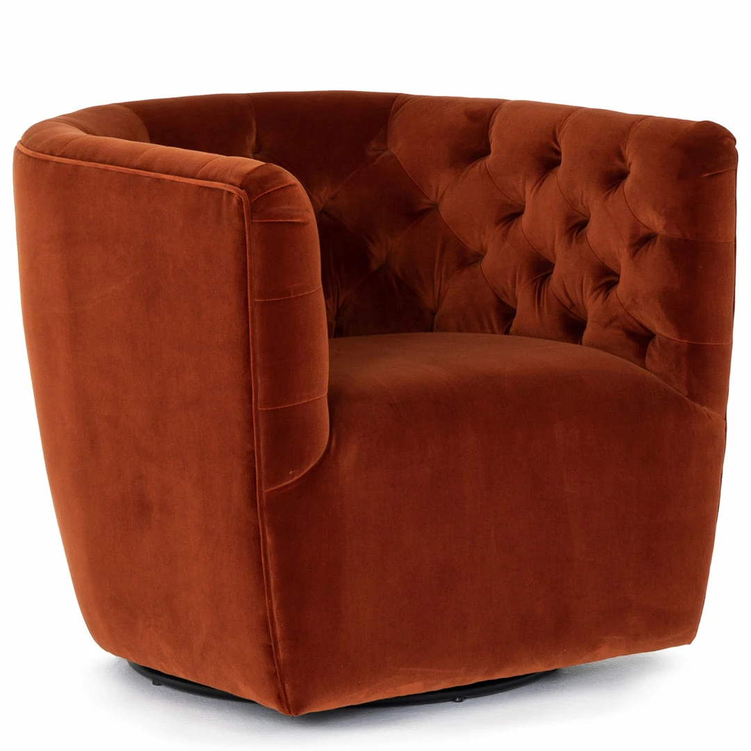 Best Pirce โ FOUR HANDS HANOVER SAPPHIRE RUST VELVET SWIVEL CHAIR ๐งจ 2 FOUR HANDS HANOVER SAPPHIRE RUST VELVET SWIVEL CHAIR