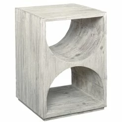 UTTERMOST Furniture HANS RUSTIC WHITE SIDE TABLE