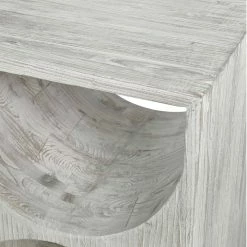 UTTERMOST Furniture HANS RUSTIC WHITE SIDE TABLE