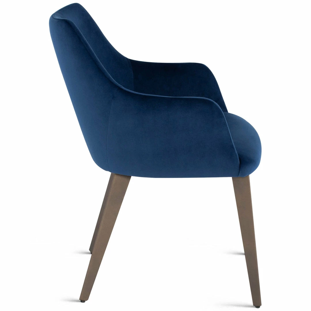 NUEVO HARVEY VELVET VELOUR DINING ARM CHAIR
