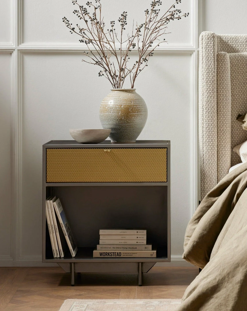 Cheapest 🔔 FOUR HANDS HENDRICK NIGHTSTAND Furniture 💯 1 FOUR HANDS HENDRICK NIGHTSTAND Furniture