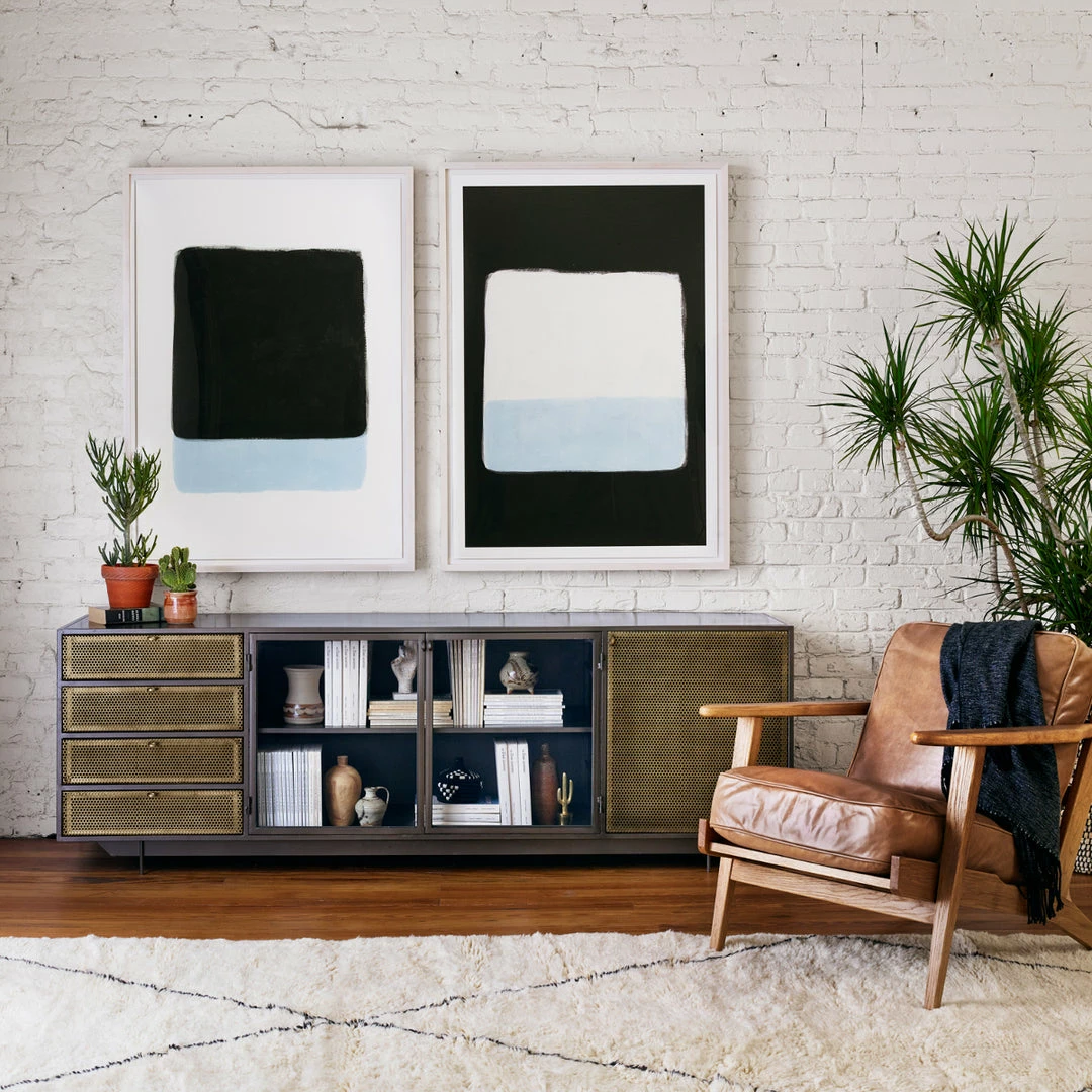 Hot Sale ✔️ FOUR HANDS HENDRICK MEDIA CONSOLE Living Room 🔥 2 FOUR HANDS HENDRICK MEDIA CONSOLE Living Room