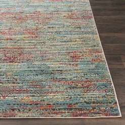 SURYA GADHI RUG: TURQUOISE, BERRY