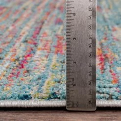 SURYA GADHI RUG: TURQUOISE, BERRY