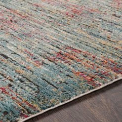 SURYA GADHI RUG: TURQUOISE, BERRY