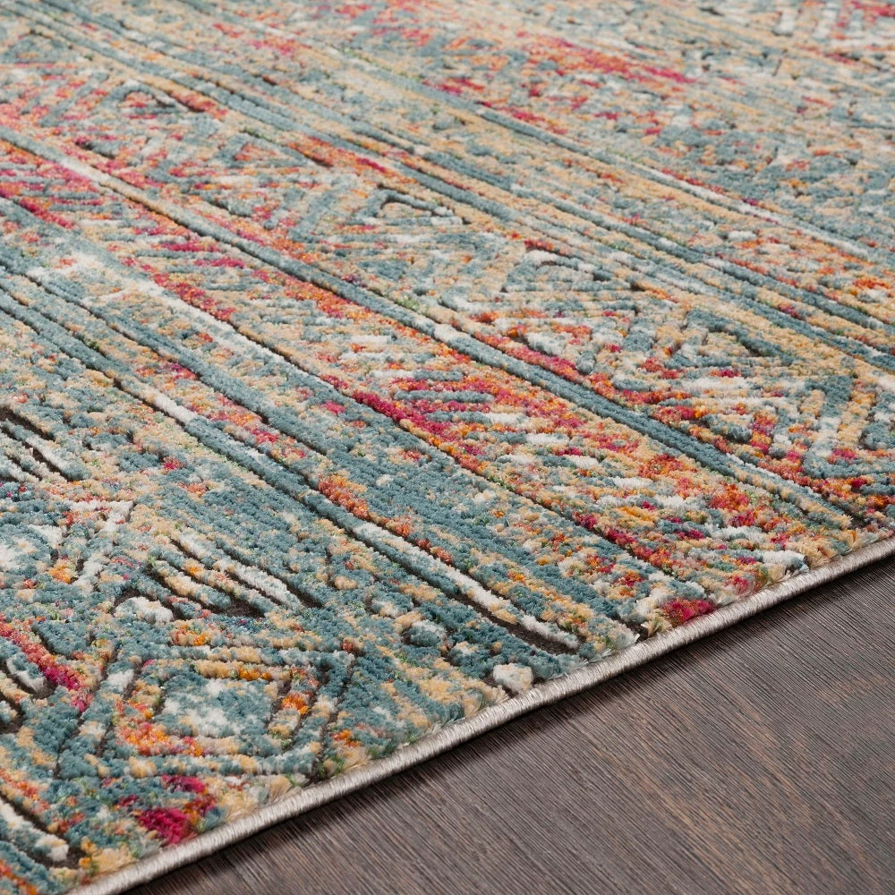 Best Pirce โญ SURYA GADHI RUG: AQUA, SUNRISE ๐ฅฐ 7 SURYA GADHI RUG: AQUA, SUNRISE