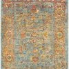 SURYA GAELAN RUG: AQUA, YELLOW